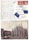11726-EU-E Switzerland 1951 Milano Piarra Duomo  Airmail Censor Postcard Addressed Egypt - Covers & Documents