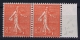 France : Yv 203  Postfrisch/neuf Sans Charniere /MNH/**  O Cassée Au Pair Mauty 203 E - 1903-60 Sower - Ligned