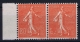 France : Yv 203  Postfrisch/neuf Sans Charniere /MNH/**  O Coloré Tenant A Normal Maury 203 A - 1903-60 Sower - Ligned