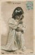 Série De 3 Cartes La Prière Jeune Fille Notre Père Carte-Photos 1906 - Andere & Zonder Classificatie