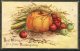 1908 USA Pumpkin, Thanksgiving Embossed Postcard Schenectady NY - York, GB Via Liverpool Postage Due Taxe Handstamp - Covers & Documents