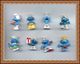 Ferrero 1995 : 12 Schtroumpfs Différentes Années (Figurines Issus De Maxi-Kinder Et Kinder Surprise) - Smurfs