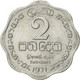 Monnaie, Ceylon, Elizabeth II, 2 Cents, 1971, SUP, Aluminium, KM:128 - Sri Lanka