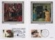 Great Britain First Day Benham Silk Postcards To Celebrate Christmas 1984. - 1981-1990 Decimal Issues