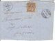 30B ( JAUNE-BRUN) SUR DEVANT DE  LETTRE DE 1867 - CACHET DE CAROUGE / GE - Lettres & Documents