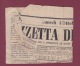 ITALIE -  170717 -  Fragment De Journal Affranchi 10 Cent Poste Estensi - Gazzetta Di GENOVA 1858 - Modena