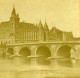 France Paris Le Chatelet Et La Seine Ancienne Stereo Photo 1860 - Stereoscopic