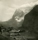 Suisse Mürren Panorama Monch Et Eiger Ancienne Stereo Photo 1900 - Stereoscopic