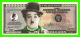 BILLETS , ONE MILLION DOLLARS - SIR CHARLES SPENCER "CHARLIE" CHAPLIN  - UNITED STATES OF AMERICA - - Autres & Non Classés
