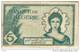 ALGERIA FRANCAISE 5 FRANCS  GREEN  MOTIF FRONT & WOMAN BACK DATED 16-11-1942 VF P? READ DESCRIPTION!! - Algérie