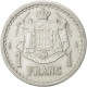 Monnaie, Monaco, 1 Franc, Undated (1943), TTB+, Aluminium, Gadoury:MC131 - 1922-1949 Louis II