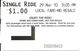 Paper Las Vegas, NV Monorail Ticket - Single Ride - Large SINGLE Text (2 Scans) - Other & Unclassified