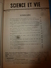 1952 SCIENCE Et VIE  N° 417 ---> Miron Kinley Pompier Des Puits De Pétrole; Les étranges Chauves-souris; Etc - Ciencia