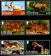 WILD LIFE-ENDANGERED ANIMALS-SET OF 6 WITH MS-GIBRALTAR-MNH-J-31 - Chimpanzees