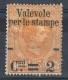 RB 1165 - Italy 1890 L1.25 Parcel Post Stamp Surcharged 2c - S.G. 51 - Mint Stamp Cat &pound;65 - Neufs