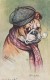 Louis Wain Artist Signed Image 'Bill Sykes' Bulldog C1900s Vintage Postcard - Wain, Louis