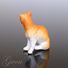 Figurine Ancienne Allemande Sujet Lion Animal Miniature Biscuit Bibelot Kister 1890 Porcelaine - Tiere