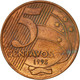 Monnaie, Brésil, 5 Centavos, 1998, TTB, Copper Plated Steel, KM:648 - Brésil