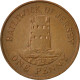 Monnaie, Jersey, Elizabeth II, Penny, 1990, TTB, Bronze, KM:54 - Jersey