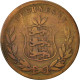 Monnaie, Guernsey, 8 Doubles, 1864, Heaton, Birmingham, TB, Bronze, KM:7 - Guernesey