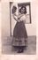 Old Original Photo Postcard - Young Girl In Folk Costume Posing - Anonymous Persons