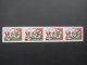 SOUTH: 1969  MILITARY FRANK DEFEAT OF TET OFFENSIVE Red &amp; Green Imperf. STRIP OF 4. Very Fine &amp; RARE. SG SMF 330 - Vietnam