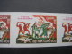 SOUTH: 1969  MILITARY FRANK DEFEAT OF TET OFFENSIVE Red &amp; Green Imperf. STRIP OF 4. Very Fine &amp; RARE. SG SMF 330 - Vietnam