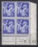 FRANCE 1939 - BLOC DE 4 TP  Y.T. N° 434 COIN DE FEUILLE / DATE - NEUFS** - - Unused Stamps