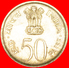 § FLAG: INDIA &#x2605; 50 PAISE 1947-1972 MINT LUSTER! LOW START&#x2605; NO RESERVE! - India