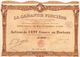 Ancienne Action - La Garantie Foncière - Titre De 1929 - - Bank & Versicherung