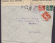 Mærsk Skibspost Ships Mail ALGER 1916 Cover Lettre Lille Strandvej 24, HELLERUP Denmark French Military Censur Semeuse - Guerre D'Algérie