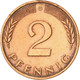 Monnaie, République Fédérale Allemande, 2 Pfennig, 1990, Karlsruhe, SUP - 2 Pfennig