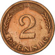 Monnaie, République Fédérale Allemande, 2 Pfennig, 1976, Munich, SUP, Copper - 2 Pfennig