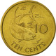 Monnaie, Seychelles, 10 Cents, 1994, British Royal Mint, TTB, Laiton, KM:48.2 - Seychelles