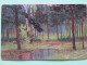 Poland 1929 Postcard ""forest Painting "" Zabkowice To Belgium - Church - Covers & Documents