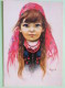 Poland 1998 Postcard ""painting Of Girl"" To England - Pinecones Larix - Poland