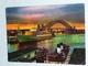 CPM, Carte Postale, Australie Australia, Twilight At Sidney Harbour; Bateaux Boat, The Liner Camberra Timbre - Sydney