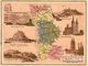 Carton Département De La Manche / 11.5 X 8.7 Cm / Librairie Hachette / Infos Au Verso / 2 Scan - Geographical Maps
