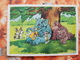 Old USSR Postcard "Friends Having Vacations" By Bazhenov - Hippo - 1961 Elephant - Book - Ippopotami