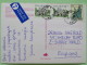 Poland 1999 Postcard ""Szczecin Arms Eagle Buildings Church Town Hall Bus"" To England - Zodiac Cancer - Country Estates - Poland
