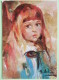 Poland 1999 Postcard ""painting Of Girl (Basia) By Adamczyk"" Wroclaw To England - Country Estates Oblegorku And Oborach - Poland