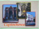 Poland 1999 Postcard ""Czestochowa Cathedral Mac Donald"" To England - Zodiac Virgo - Country Estates Lopusznej And Czar - Poland