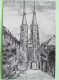 Poland 1999 Postcard ""drawing Of Wroclw Cathedral"" To England - Country Estates Bronowicach - Zodiac Sagittarius With - Poland