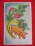 H4-Postcard-Pig, Horseshoe, Mushrooms,Hawthorn,Clover - Cochons