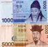 2 BILLETS  COREE DU SUD   *1000 WON *5000 WON - Korea (Süd-)