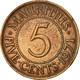 Monnaie, Mauritius, Elizabeth II, 5 Cents, 1971, TTB, Bronze, KM:34 - Mauritius