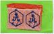 ECUSSON TISSU BRODE JU CROIX ANCREE DITE CATHARE LOT DE 2 ECUSSONS - Patches