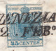 LV170 - LOMBARDO VENETO- Lettera Del 2 Febbraio 1852? Da Venezia A Viadana Con 45 Cent . Azzurro. FAMIGLIA STORICA- - Lombardo-Veneto