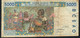 W.A.S. SENEGAL P713Kf 5000 FRANCS  (19)97  VF Folds 2 P.h. ! - West African States