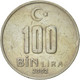 Monnaie, Turquie, 100000 Lira, 100 Bin Lira, 2002, Istanbul, TTB - Turquie